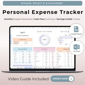 Personal Expense Tracker Spreadsheet Personal Financial Planner Excel Spreadsheet Monthly Expense Tracker Google Sheets Template Finance