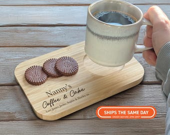 Cadeau personnalisé pour la fête des mères - planche à biscuits pour maman - plateau à thé et biscuits personnalisé - cadeau pour maman, grand-mère, grand-mère - cadeau unique pour la fête des mères