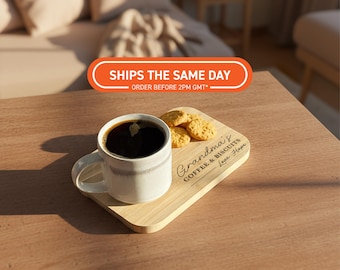 Planche à thé et biscuits en bois personnalisée, Plateau à café gravé, Cadeaux de Noël, Cadeau nounou, Cadeaux d'anniversaire, Amateur de biscuits, Cadeau pour grand-mère