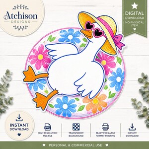 Goose in a Pool Float - PNG File
