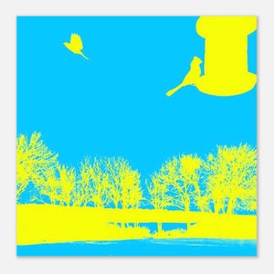 Serene Autumn Fine Art Poster - Lebendige Vogelfutter Szene - Perfektes Geschenk für Kunstliebhaber