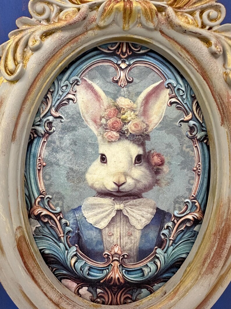 Regal Hare in Ornate Frame - Etsy