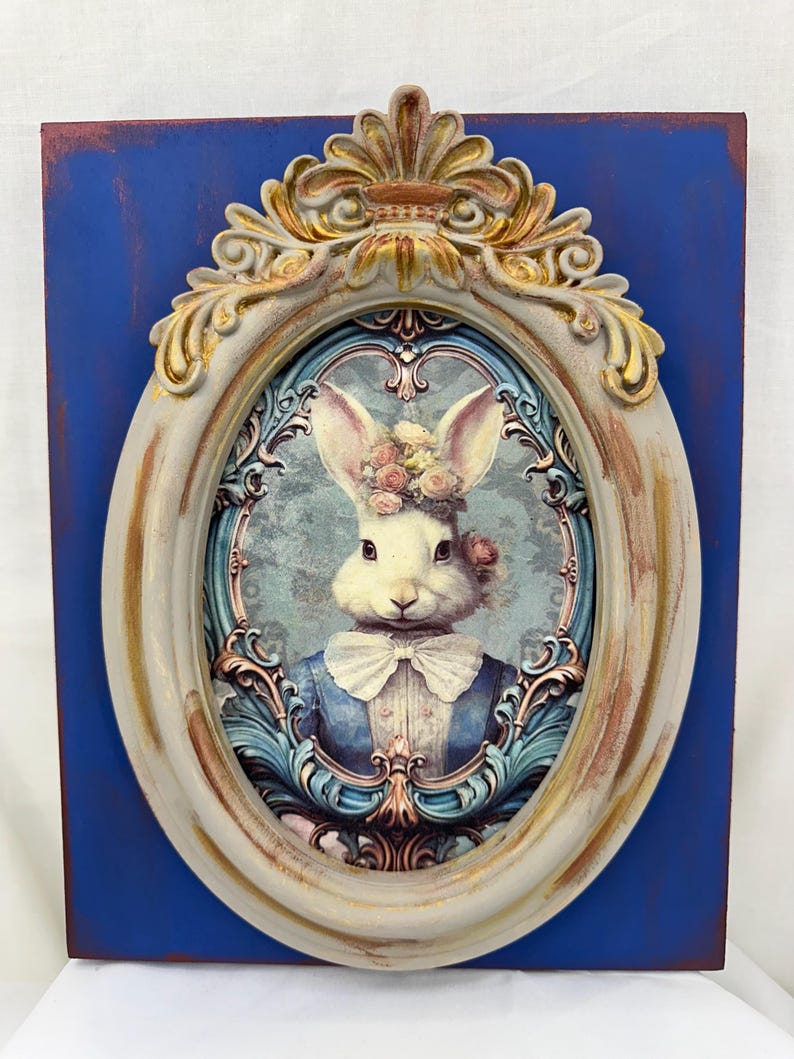 Regal Hare in Ornate Frame - Etsy