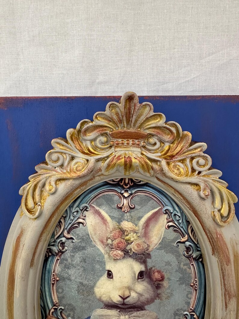 Regal Hare in Ornate Frame - Etsy