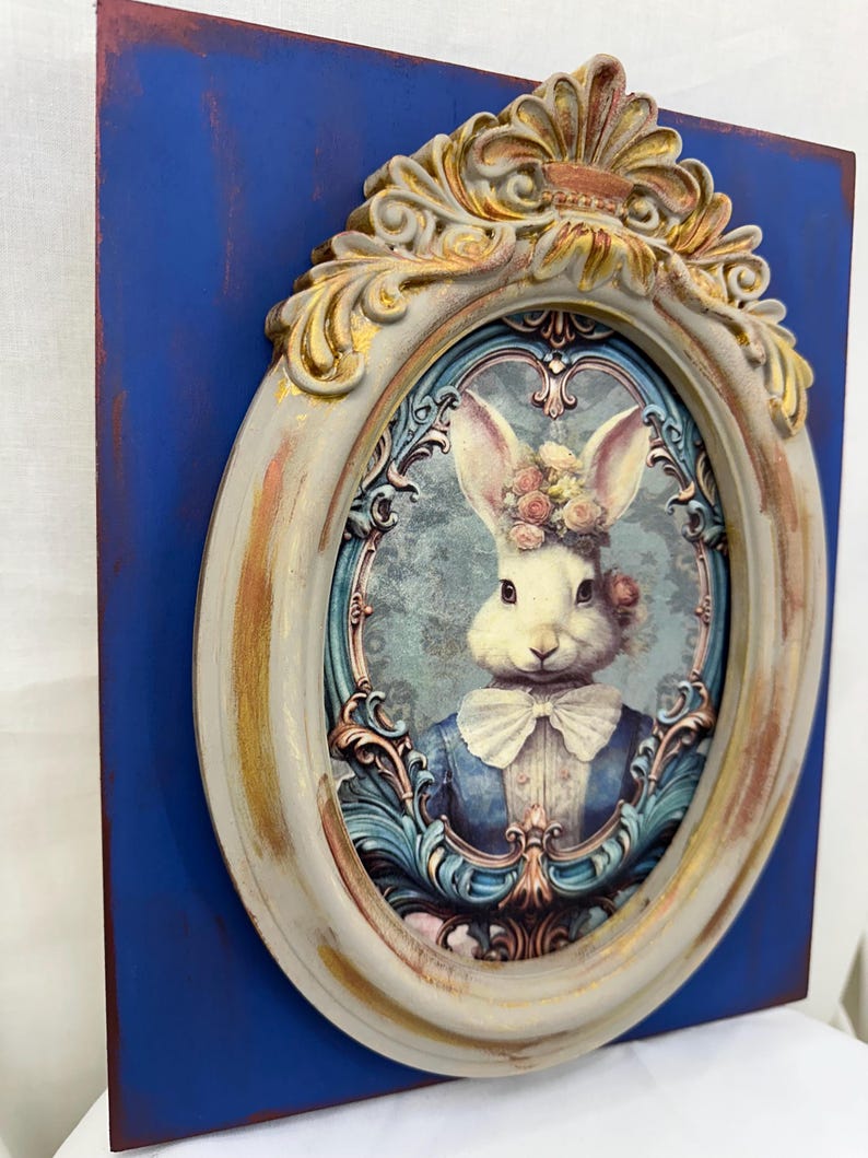 Regal Hare in Ornate Frame - Etsy