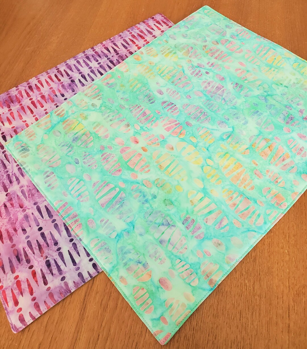 Batik Easter Placemats Easter Egg Placemats Aqua Placemats Etsy