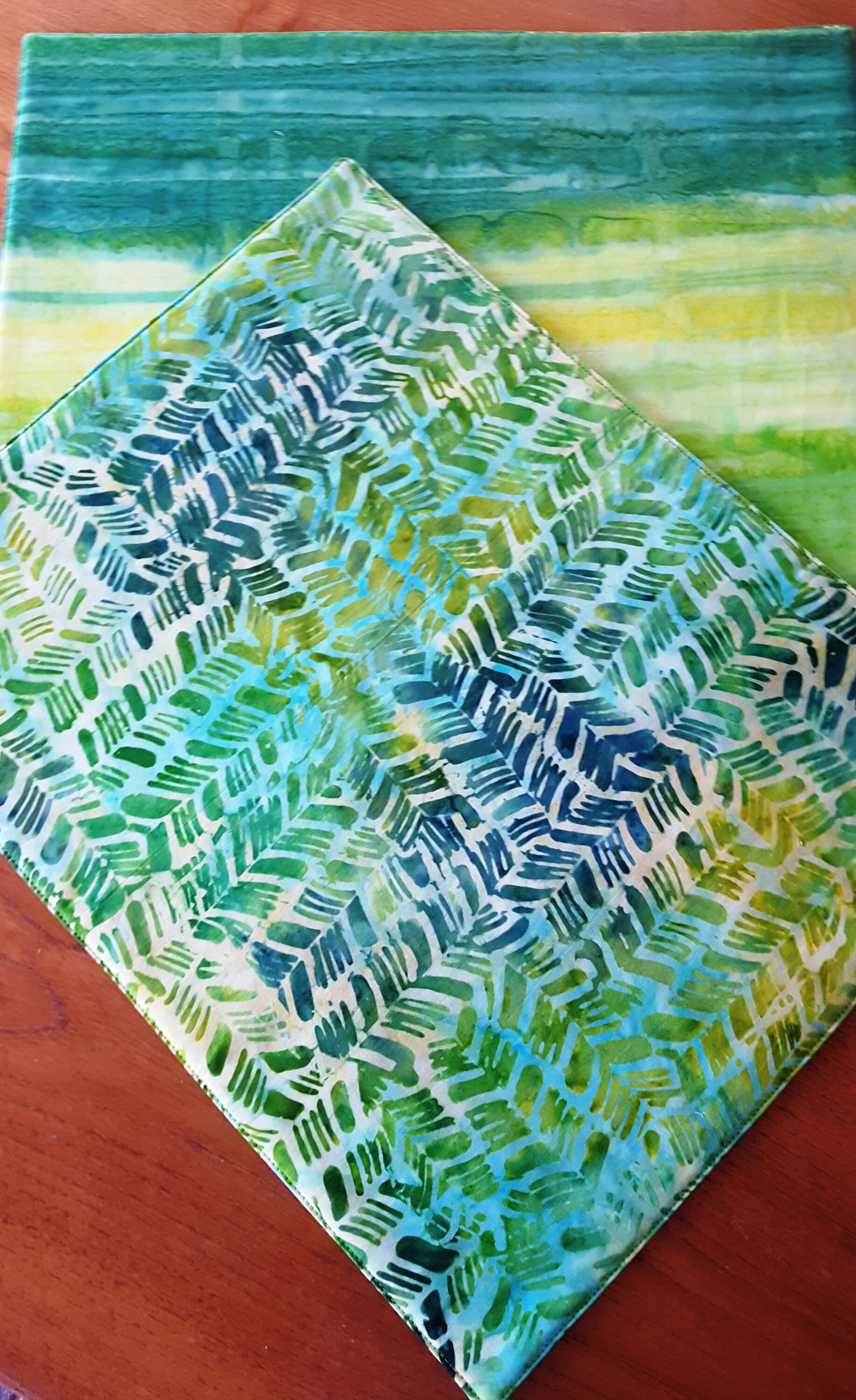 Green Placemats Spring Placemats Summer Placemats Batik Etsy