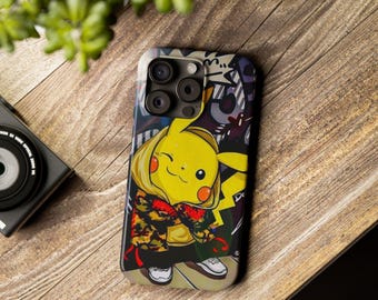Cute Ghost Pokemon iPhone Case, Anime Charm & Sticker Inspired Cover