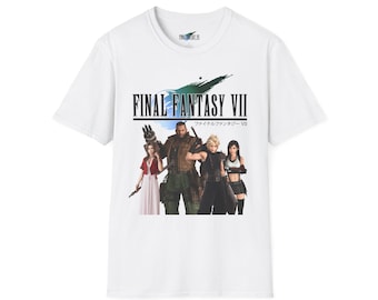Final Fantasy VII Unisex Softstyle T-Shirt, Gamer Tee,  ff7 t shirt, Gift for Fans, Retro Video Game Apparel, Cosplay Shirt, Anime Merch