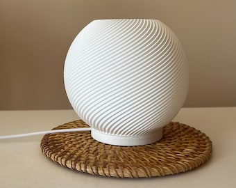 Modern Table Lamp – Elegant Spiral Design – Decorative Lighting for Bedroom, Living Room or Office – Unique and Minimalist Gift