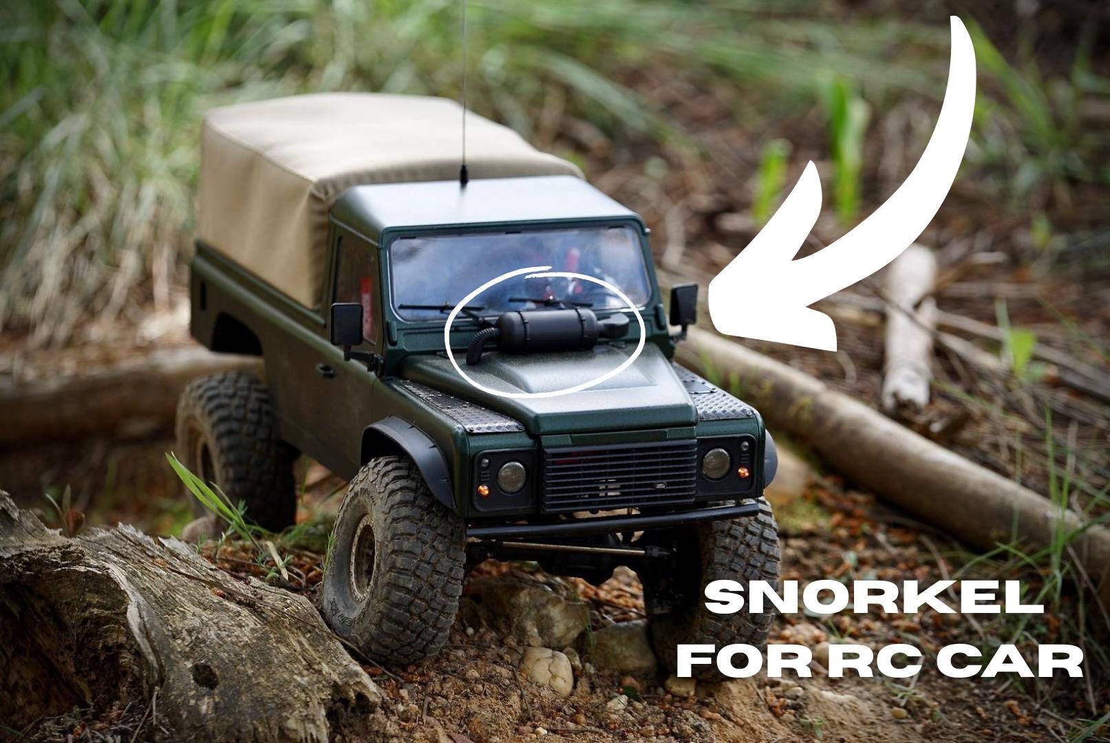 Universal Snorkel for RC Cars – STL File for 3D Printing | Off-Road Accessory for Rock Crawler and RC Car | Remote Control Car
