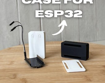 Carcasa para ESP32 con ranuras para jumpers: Caja protectora minimalista para placas ESP32 | Fácil acceso para cables jumper