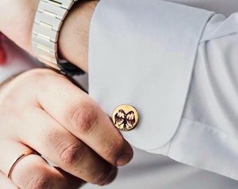Hand-Painted Serbian Coat of Arms Cufflinks, Byzantine Jewelry Serbia Nemanjici Srbija