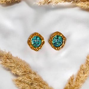 Claude Monet Ohrringe Die japanische Brücke Kunst Seerosen Kunst Handbemalte Ohrringe Tragbare Kunst Kunstliebhaber Geschenk Boho Stil