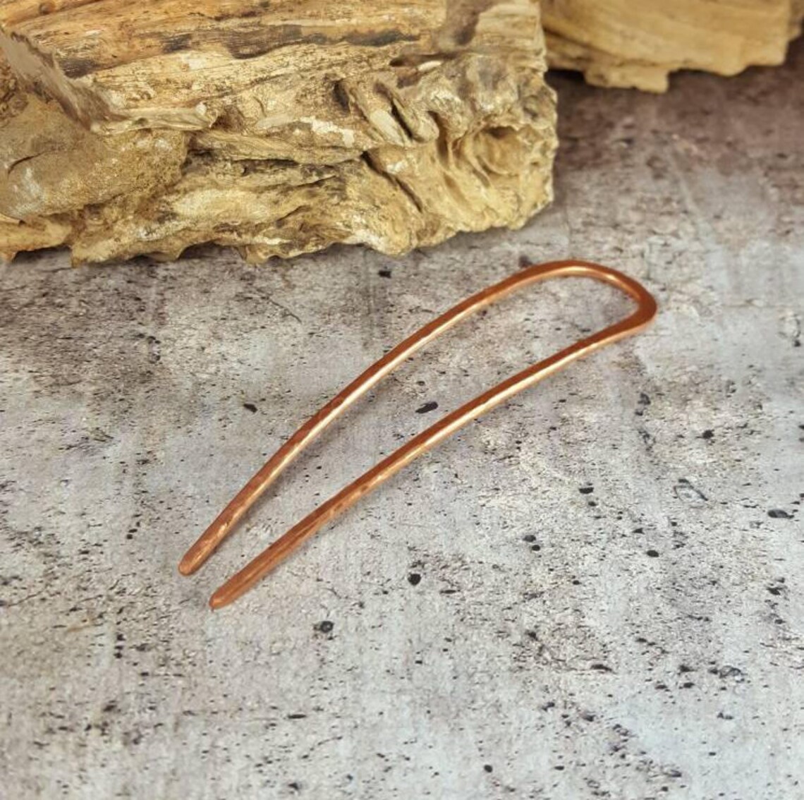 Copper Hair Pins 4 or 5 Metal Bun Pin Hammered Etsy