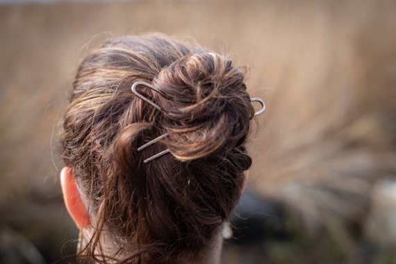 Metal Hair Fork French Hair Pin Metal Stocking Stuffer Gift Etsy