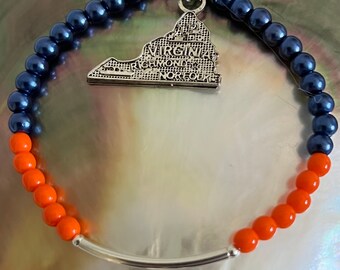 UVA University of Virginia Cavaliers, THE University of VA,  Wahoos Charm Spirit School Bracelet Jewelry