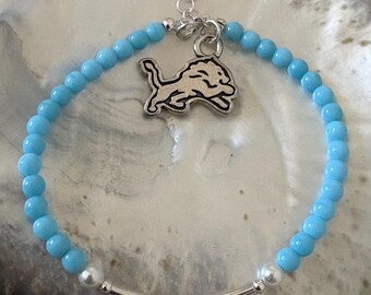 Columbia University Light Blue College Charm Spirit Bracelet