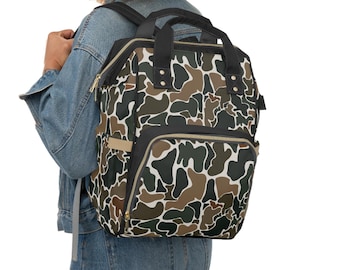Mochila cambiador con estampado de camuflaje de pato - Bolsa de viaje unisex para bebé