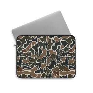 Funda para portátil con diseño de camuflaje de pato retro de moda, elegante y práctica, perfecta para estudiantes y profesionales, ideal como regalo para él o ella, ideal para el trabajo o la escuela.