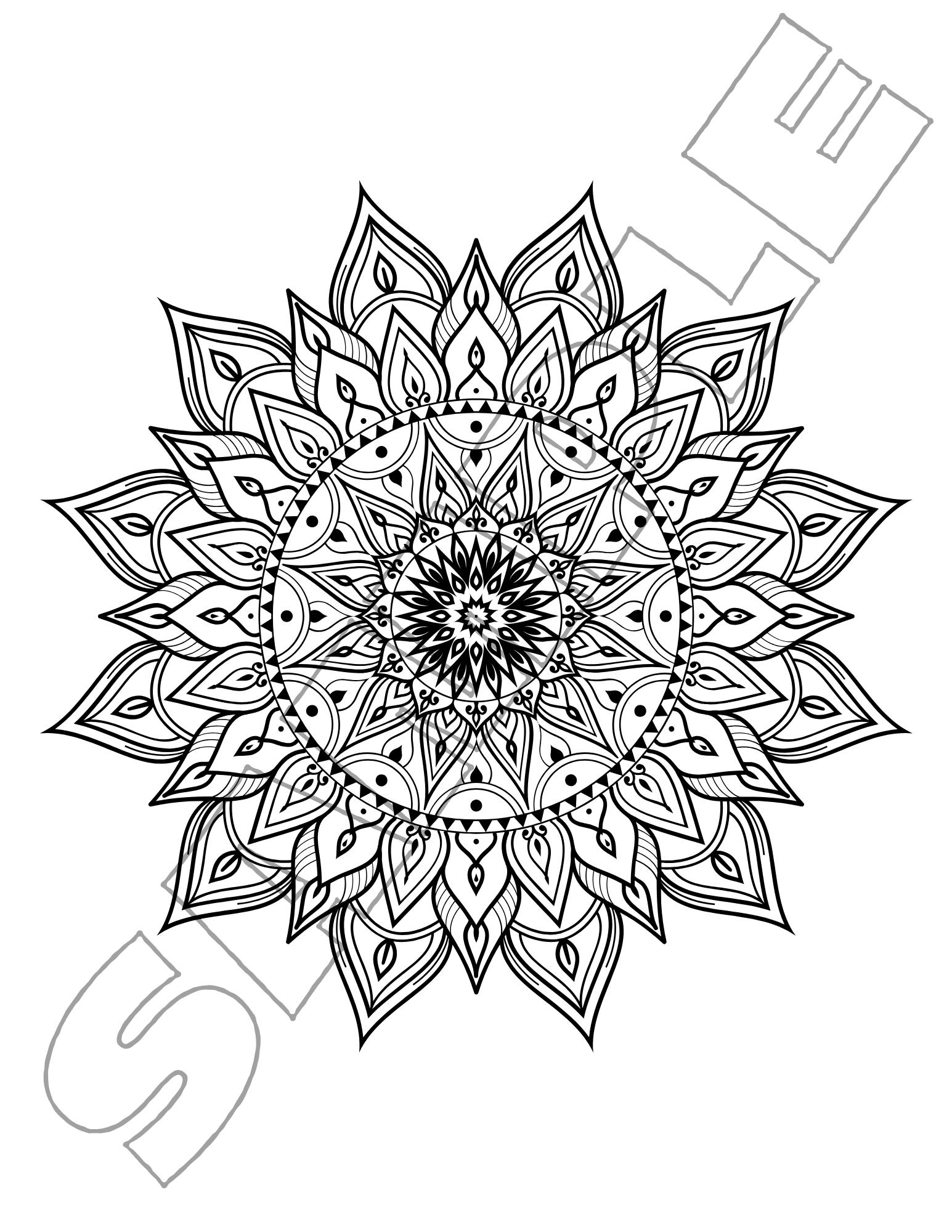 Mandala Coloring Pages - Etsy