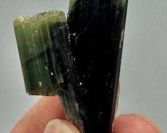 Green Cap Tourmaline Crystal, Pakistan Gemstone Mineral
