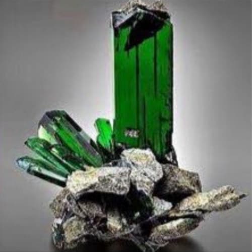 天然アンドラダイトガーネット結晶標本：パキスタン・スカルドゥ産