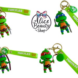 Turle Ninja KeyChain/ Girls Boys Accessories/ Backpack Accessories for Kids