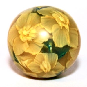 Polymer Clay Glass-like Murrine Translucent Cane Daffodil and other Flowers Tutorial image 1