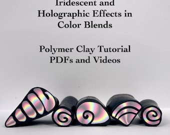 Polymer Clay Iridescent and Holographic Effect Cane Tutorial