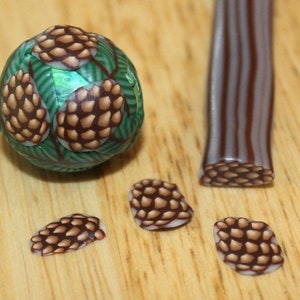 Polymer Clay Pine Cone and Pine Needle Cane Tutorial