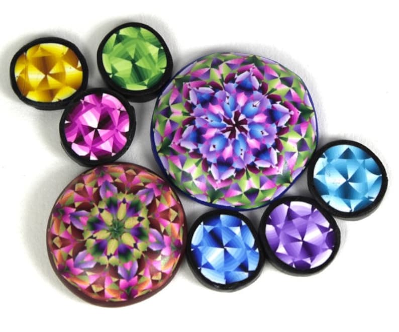 Polymer Clay Gemstone Kaleidoscope Cane Tutorial image 1