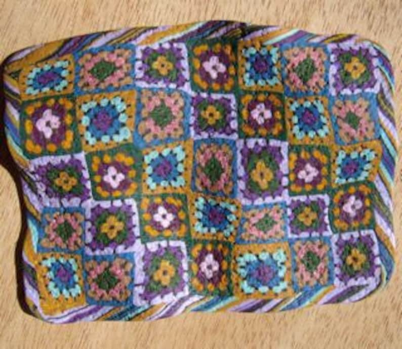 Polymer clay granny square afghan tutorial: How to make a miniature knit or crochet blanket image 2