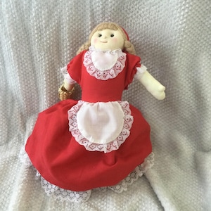Vintage Red Riding Hood Topsy Turvy Doll: 3-in-1 Flip Toy