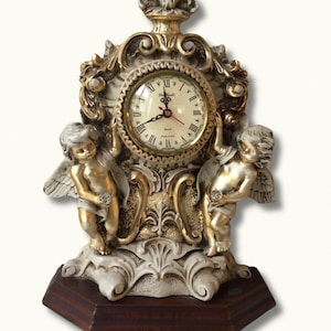 Vintage Cherub Mantel Clock - Rococo Style - Made in Italy