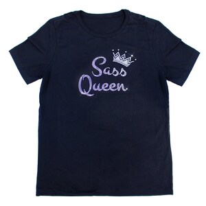Sass Queen Sparkle Rhinestone T-Shirt, Rhinestone Tee, Sparkly, Bedazzled T-shirt, Gift For Her, Gift For Him