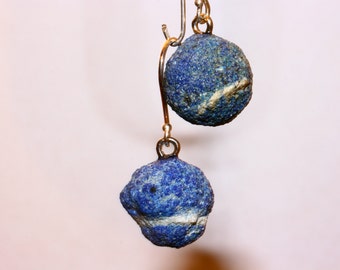 Earrings Natural Lapis Blueberries Sterling Silver
