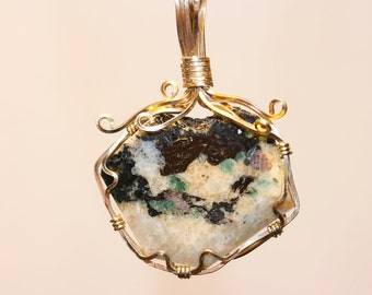 Emerald, Garnet, And Tourmaline Pendant