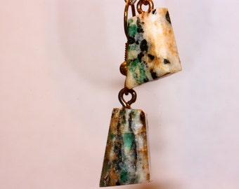 Earrings Emerald Matrix Crabtree Emerald Mine Gold Loops