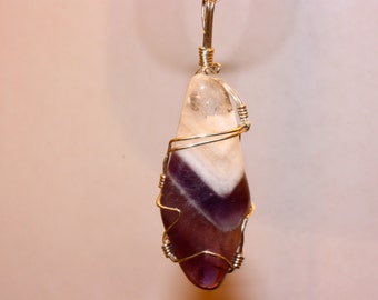 Pendant Amethyst Chevron Sterling Silver