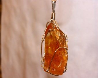 Pendant Citrine Solid Sterling Silver