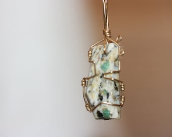 Emerald Pendant Crabtree Gold Filled Wire