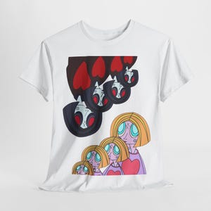 Koszulka unisex Hearts & Spirals - wyjątkowy i alternatywny projekt artystyczny, surrealistyczny top dla nieszablonowej mody, miłośnik sztuki cyfrowej, żywy