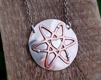Love Atom Science Necklace