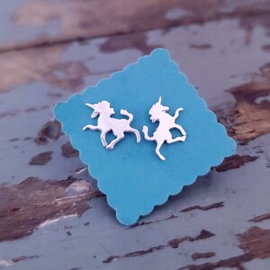 Tiny Unicorn Earrings image 1