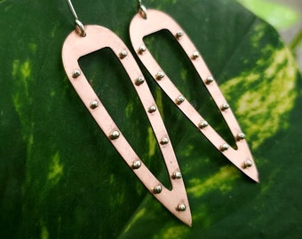 Rivet Shield Earrings