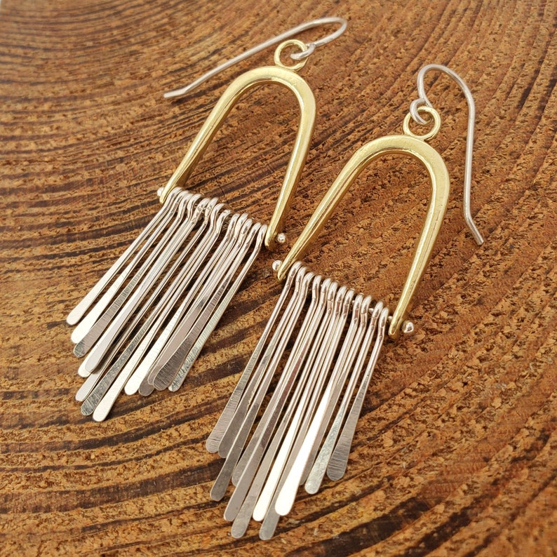 Long Fringe Earrings image 1