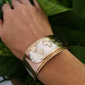 Globe/World Cuff Bracelet image 2