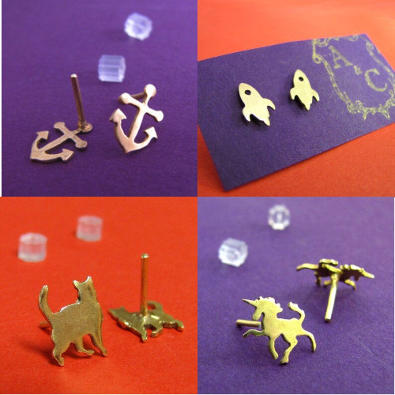 Tiny Unicorn Earrings image 2