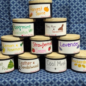 Velas perfumadas artesanales, 100 % de soja natural, sin crueldad animal ni químicos - Aromas de primavera/verano